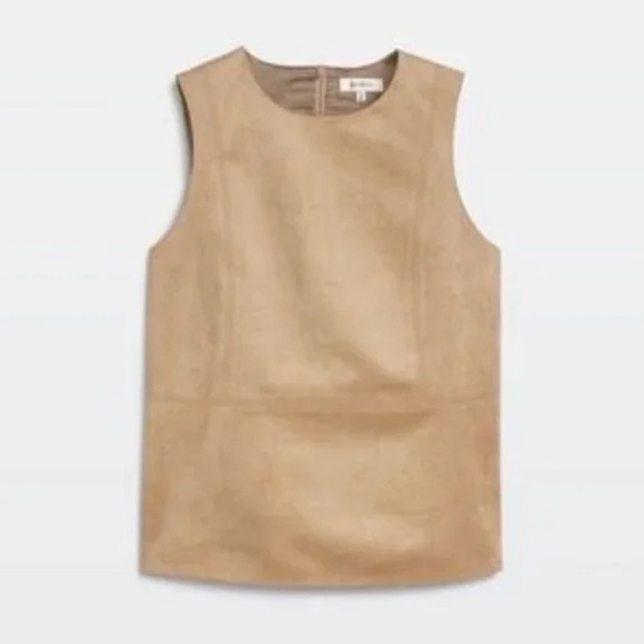 Aritzia - Babaton - Rolando Faux Suede Top - Tan - Picture 2 of 11